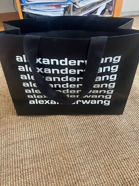 alexanderwang Black Logo Shopping Bag